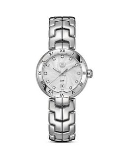 TAG Heuer Mini Link Watch with Silver Guilloche Dial, 29mm