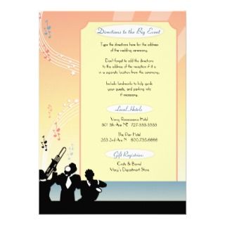 Hollywood Musical Wedding Invitation Enclosure