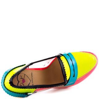 Penny Loves Kennys Multi Color Laraine   Yellow Patent for 99.99
