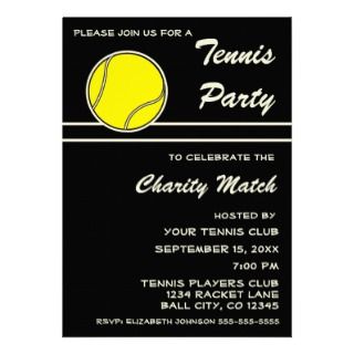 invitation for your tennis party use this for a charity match after