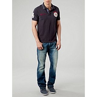 Polot badge short sleeved polo shirt