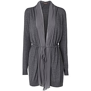 Whitney woven pleat cardigan