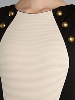 Lipsy Cap sleeve monoprint contour dress Black & Ivory   