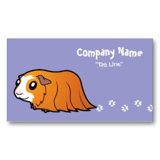 Cartoon Guinea Pig (red crested) business cards by SugarVsSpice