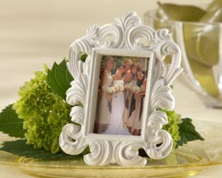 White Baroque Place Cardholders Photo Frame 96 Favors
