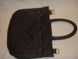 LeSportsac Basic Black Nylon Satchel Purse Handbag