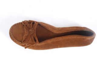 Minne Tonka Kathleen Kitty Moccasin Dusty Brown Loafers Women Shoes 8