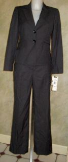 Kasper 3pc Black Tonal Multi Classic Pant Suit Sz 16 18 $280