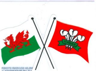Welsh Dragon Prince of Wales Feathers Decal Car Sticker