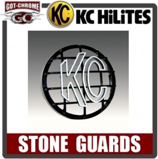 7210 KC Hilites 6 Round Black Stone Guard Cover One