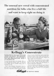 1962 Kelloggs Cereal illustrated , Vintage Original Advertisement