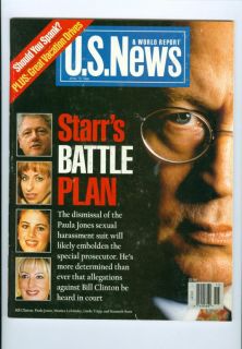 1998 U s News World Report Kenneth Starr Battle Plan Bill Clinton