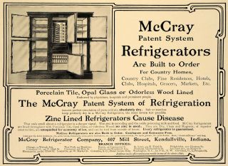1905 Ad McCray Refrigerator Company Porcelain Antique   ORIGINAL