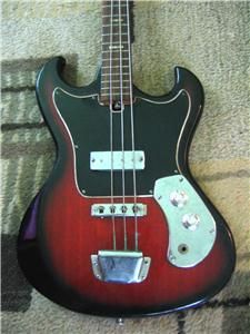 RARE Vintage 1960s Teisco Electric Bass Guitar