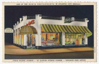 Kents Restaurant Midtown Atlantic City New Jersey 1939