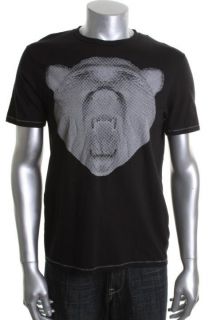 Kenneth Cole New Black Graphic Short Sleeve Crew Neck T Shirt M BHFO