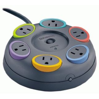 Kensington Surge Protector 6 Outlets Color Coded Power Strip 16 Foot