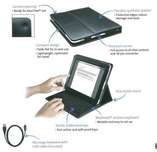 Kensington Case Keyboard KeyFolio for New iPad 3 2 1 Leather Bluetooth