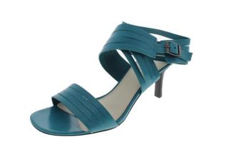Via Spiga New Kerby Blue Leather Heels Strappy Sandals Shoes 9 5 BHFO