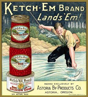 Ketch Em Brand Salmon Eggs label   Hodge Podge (various) collection