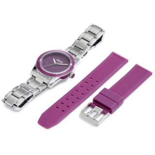 Kenneth Cole Steel / Rubber Interchangeable Bands Womens Fashion Watch