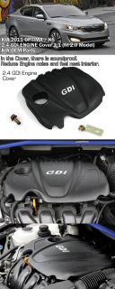 KIA 2011 2012 Optima K5 GDI ENGINE Cover replacement reduce noise OEM