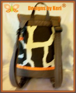 Designs by Keri Boutique Giraffe Diaper Bag or Back Pack