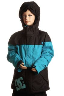 DC Kids AMO K12 Snowboard Jacket Size s Black Blue