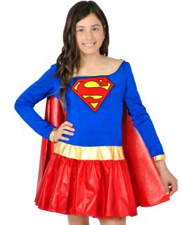 Girls Kids Teen Super Woman Girl Hero Fancy Dress Dance Costume 10 12