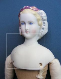 Bisque Shoulder Head Doll Cloth Body Artist Repro 12 Luster Glaze