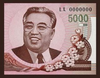 Banknote NORTH KOREA 2008   Kim Il SUNG   Pick 66 SPECIMEN   Crisp UNC