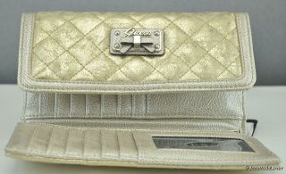 New Guess Ladies Kihei CQ SLG Gold Mini Wallet Purse USA