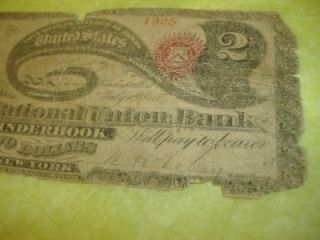 National Union Bank Note Colby Spinner Kinderhook NY Banknote