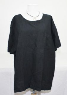 Kiko Short Sleeve Black Lagenlook Top One Size K71