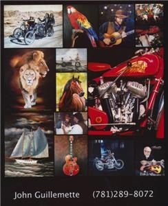 Exile Chopper Motorcycle Art Edition Custom Framed Signed Print 23 w
