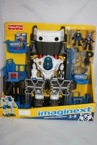 New Fisher Price Imaginext Robot Police Headquarters Playset
