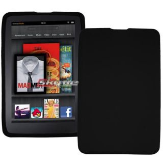 Black Premium Gel Silicone Skin Case Cover for  Kindle Fire