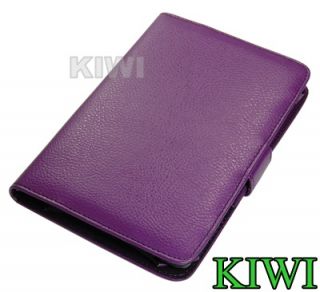 Premium Purple Folio Carry Case Cover for  Kindle Fire Tablet PU