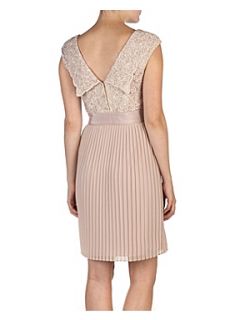 Ted Baker Aliana lace detail button back dress Cream   