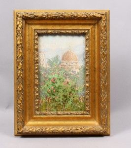 Edward Foote Listed Antique Orientalist Mosque Floral Cityscape RARE