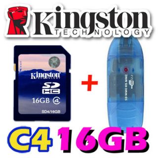 Kingston 16GB 16g SD SDHC Class 4 Secure Digital Flash Memory Card