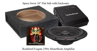 Subwoofer Enclosure Package with Wiring Kit R250 1D R2SD4 10 10SWS AK4