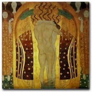 Gustav Klimt Ceramic Art Deco Tile Beethoven Frieze DET