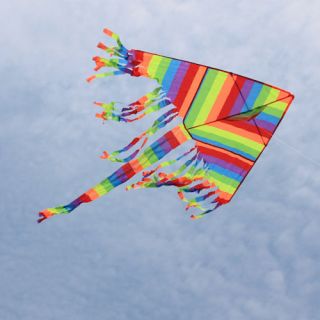 Kites Colorful Kite Long Tail Kite Outdoor Sport Park Beach Kite Toys