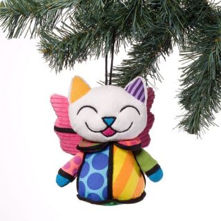 Romero Britto Angel Kitty Cat Christmas Stuffed Plush Ornament 4027893