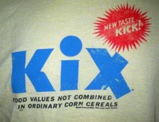 Kix Cereal Vintage Look Yellow T Shirt Mens Size XL