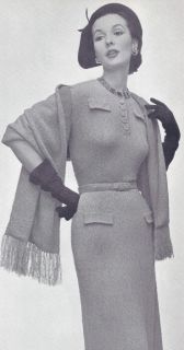 Vintage Knitting Pattern to Make Designer Dress Stole Sophisticated