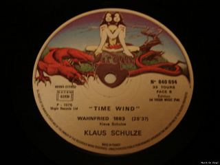 Klaus Schulze Timewind LP 1975 Electro Experimental Deutsch Fr