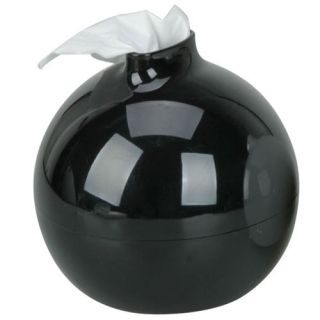 New Fashionable Round Bomb Shape Tissue Paper Box Holder Black