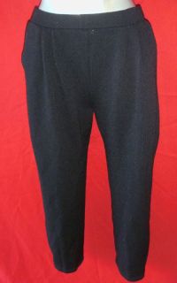 COLLECTION Santana Sweater Knit Black Pants size 8 suit clothing short